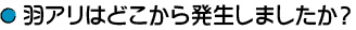 羽アリはどこから発生しましたか?
